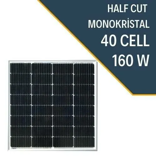 160W HALF CUT MONOKRİSTAL PANEL