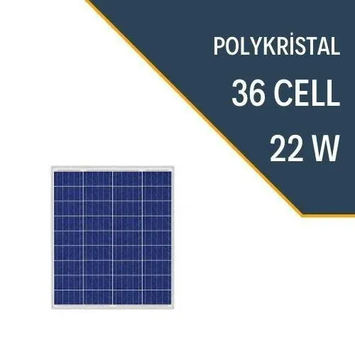 22W POLYKRİSTAL PANEL