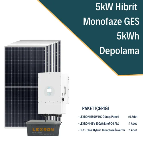 5kW MONOFAZE HİBRİT SİSTEM 1